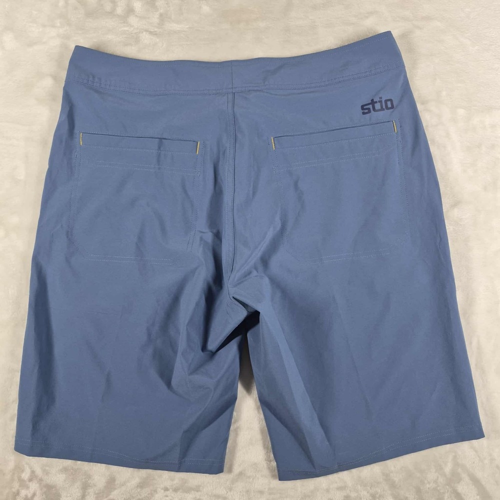 Stio CFS Board Shorts Men's 35 Blue 10" Inseam Hybrid Beach Pool Performance NWT - Picture 5 of 8